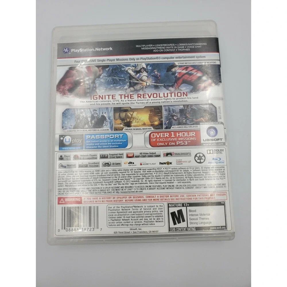 Assassins Creed III PS3 Sony PlayStation 3 Target Edition Complete Tested
